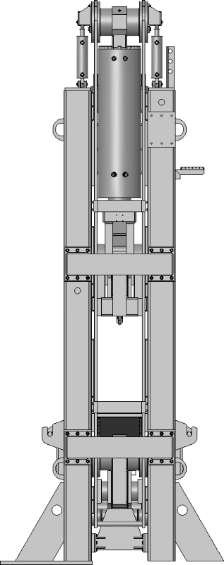 Large stone blocks splitter (guillotine) model - side